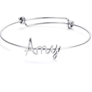 ✨AMY SILVER ADJUSTABLE NAME BRACELET  *NWT*✨